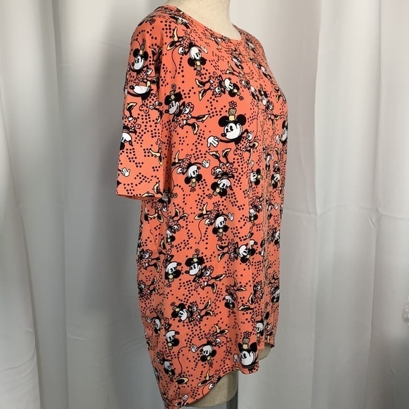 LuLaroe Irma Tunic Minnie Mouse Lic. Disney-Peach/Black/White, Sz XXS - Picture 3 of 9